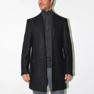 Cappotto monopetto dritto
