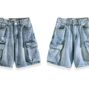 Pantaloncino in jeans con tasconi