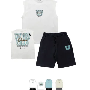 Completino smanicato con stampe