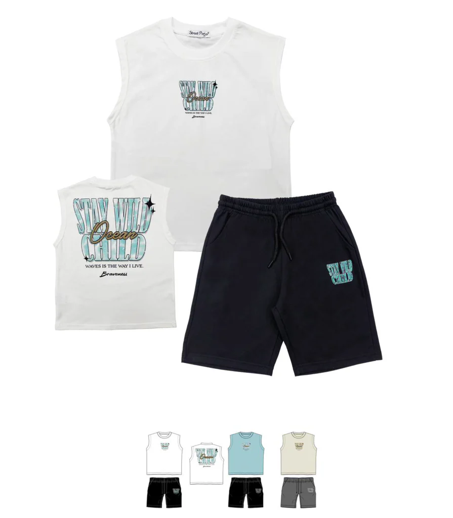 Completino smanicato con stampe - immagine 2