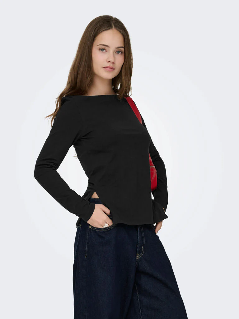 Maglia donna a righe manica lunga - immagine 5