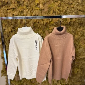 Maglione collo alto lana