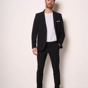 Abito uomo nero slim fit essenziale