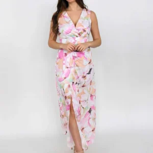 Abito floreale con scialle