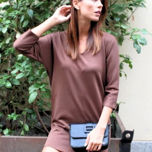 Vestito liscio scollo a V