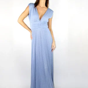 Abito plissettato in lurex