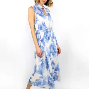 Abito con scollo e cintura