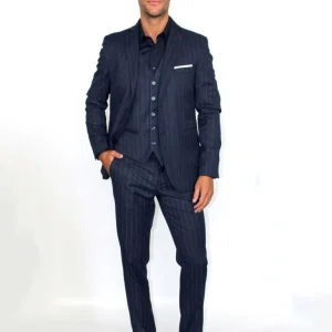 Abito gessato 3 pezzi