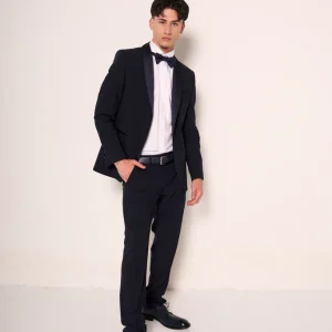 Abito smoking con revers in raso