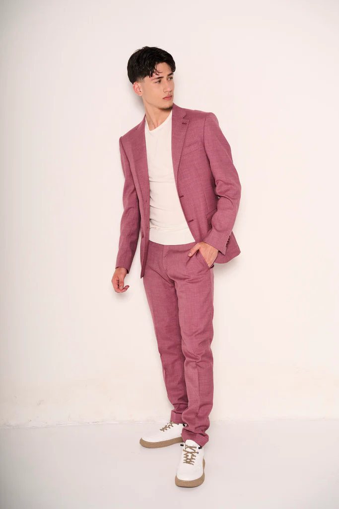 Completo uomo giovanile giacca e pantalone slim fit - immagine 3