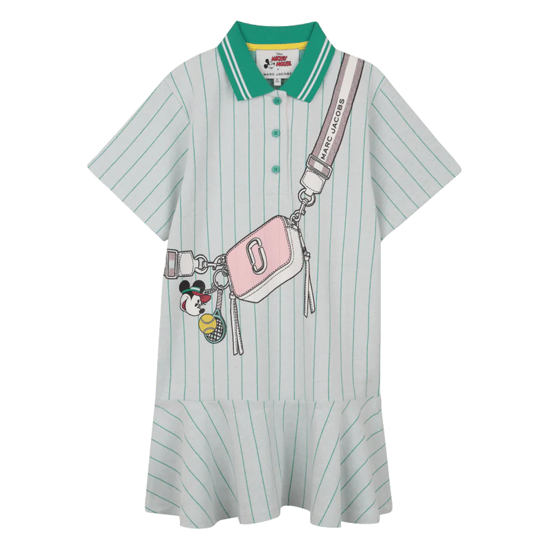 ABITO A POLO RIGHE VERDI CON STAMPA MACR JACOBS - immagine 2