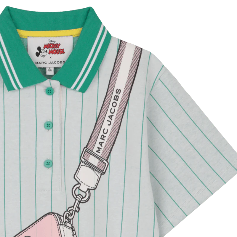 ABITO A POLO RIGHE VERDI CON STAMPA MACR JACOBS - immagine 4