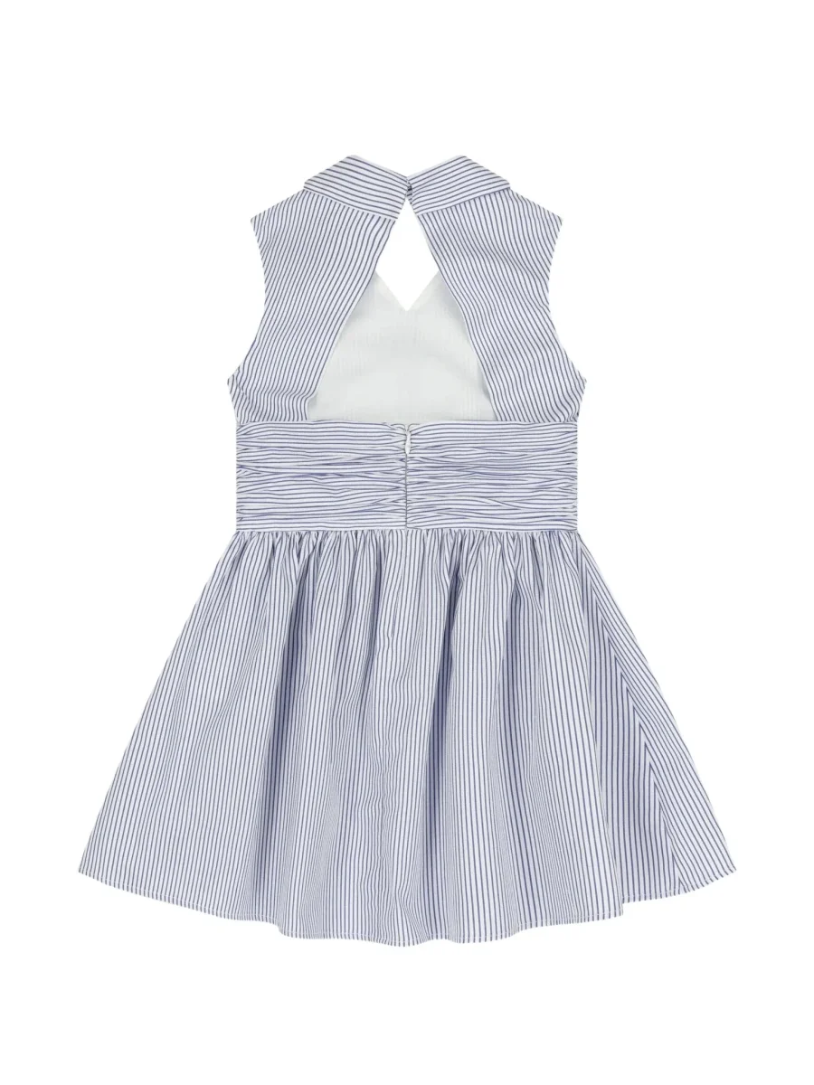 ABITO A RIGHE BIANCO E BLU ELISABETTA FRANCHI - immagine 3