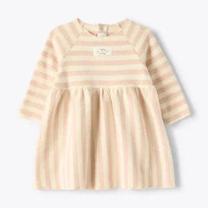 ABITO A RIGHE ROSA-BEIGE TEDDY&MINOU