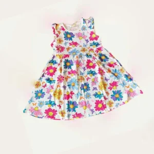 Abito baby Bimba con Margherite colorate