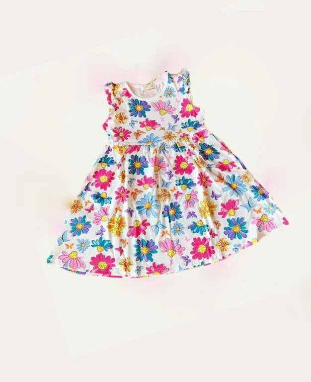 Abito baby Bimba con Margherite colorate - immagine 2