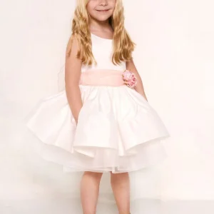 Abito da cerimonia con fiore rimovibile