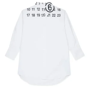 ABITO CAMICIA BIANCA CON LOGO SUL RETRO MAISON MARGIELA