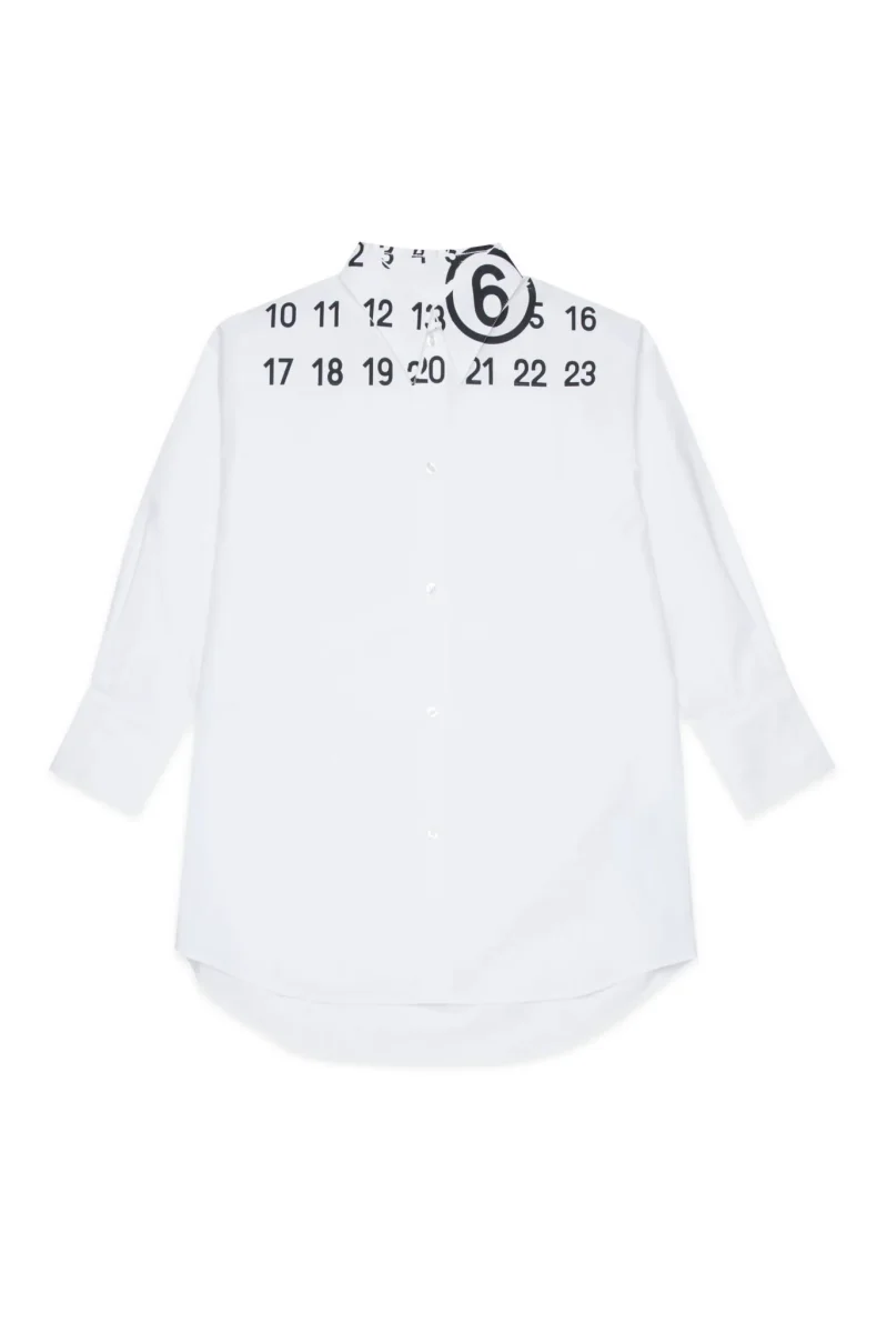 ABITO CAMICIA BIANCA CON LOGO SUL RETRO MAISON MARGIELA - immagine 2