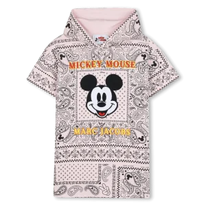 ABITO CON CAPPUCCIO EFFETTO BANDANA ROSA CON TOPOLINO DI MARC JACOBS