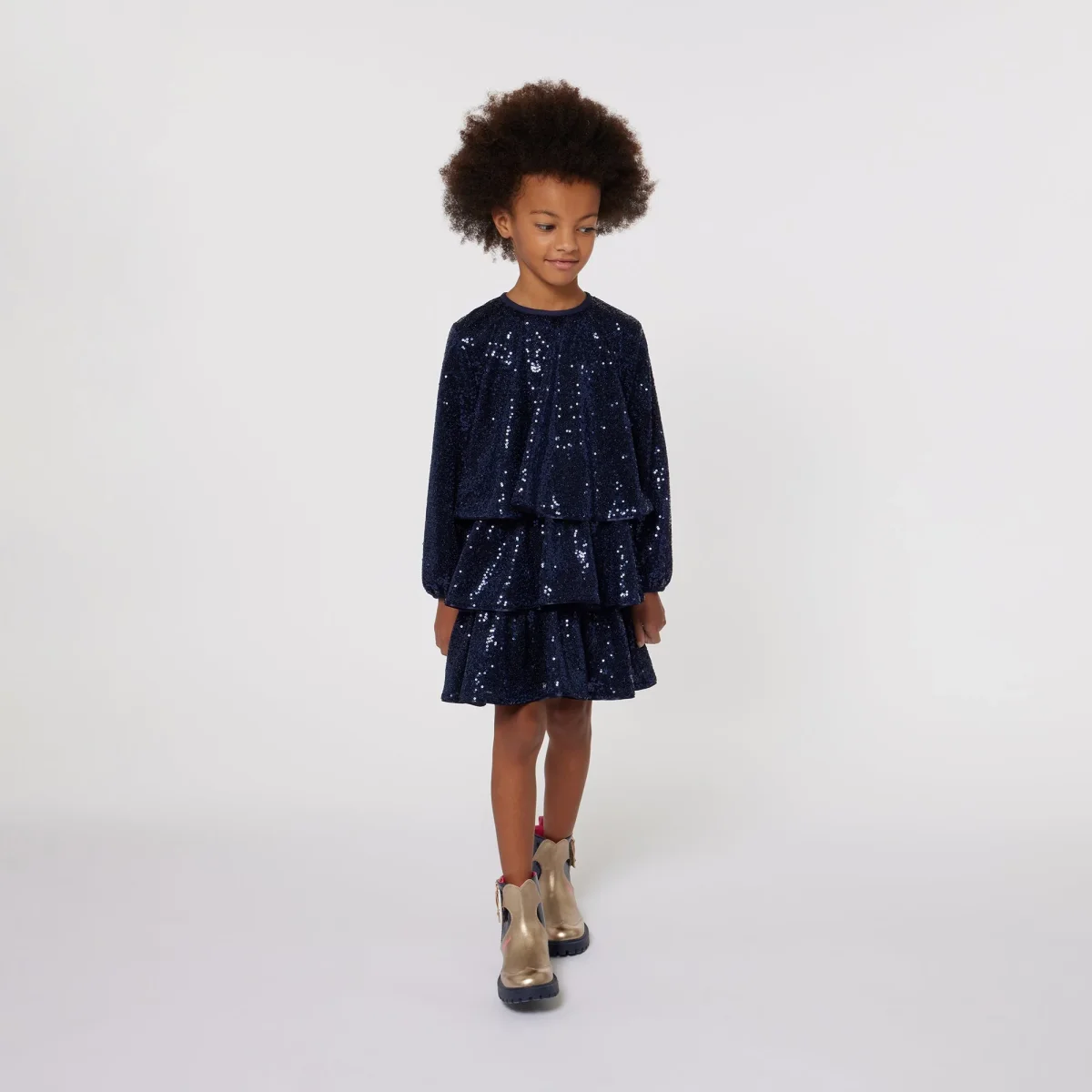 ABITO CON VOLANT PAILLETTES BILLIEBLUSH - immagine 4