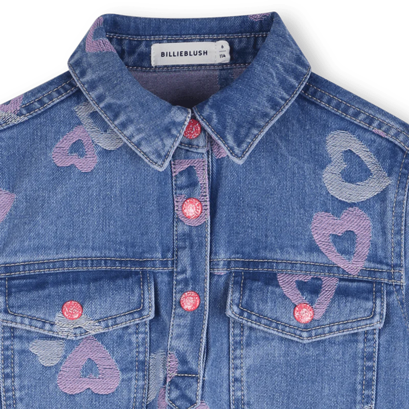 ABITO IN DENIM CON CUORI RICAMATI BILLIEBLUSH - immagine 4