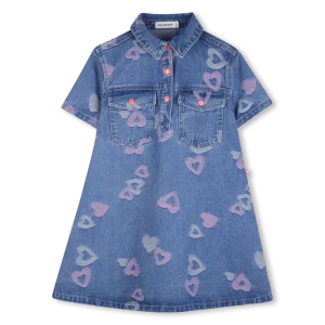ABITO IN DENIM CON CUORI RICAMATI BILLIEBLUSH