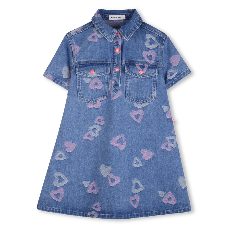 ABITO IN DENIM CON CUORI RICAMATI BILLIEBLUSH - immagine 2