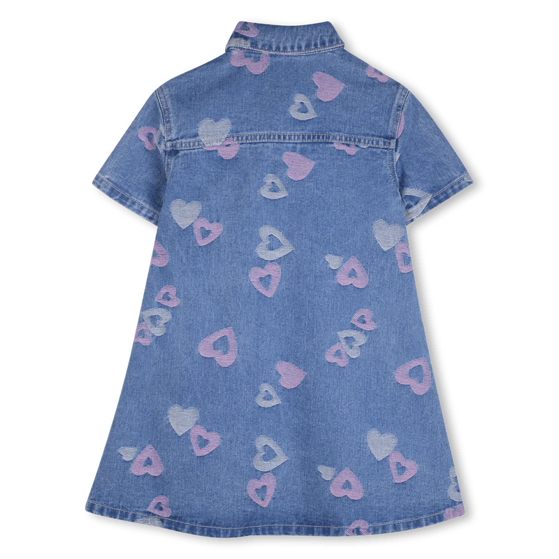 ABITO IN DENIM CON CUORI RICAMATI BILLIEBLUSH - immagine 3