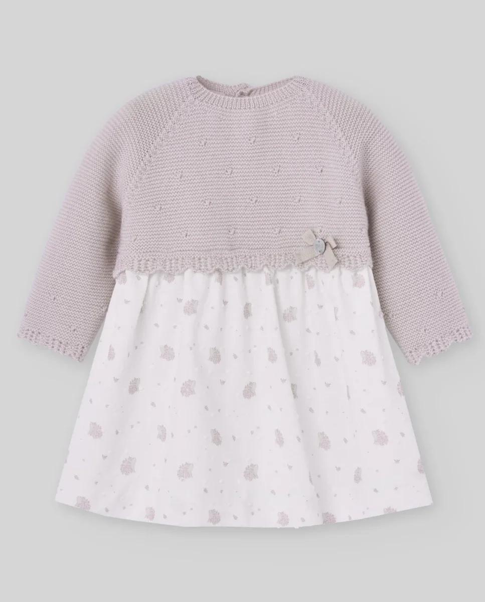 ABITO IN LANA MALVA CON FIORI PAZ RODRIGUEZ