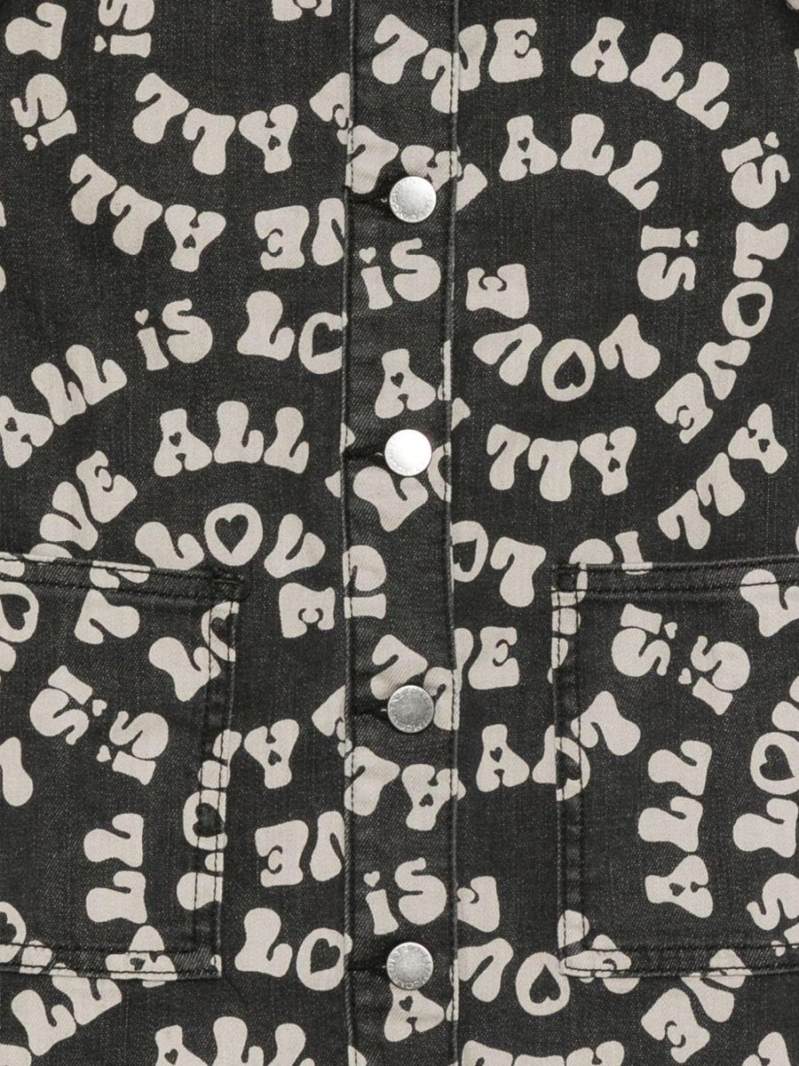 ABITO IN SALOPETTE IN DENIM NERO LOGATO STELLA MCCARTNEY - immagine 3