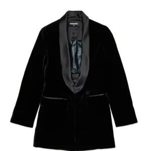 ABITO IN VELLUTO NERO DSQUARED2