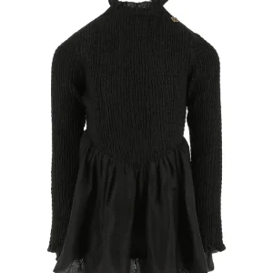 ABITO LUPETTO NERO CON CIONDOLO ORO PINKO