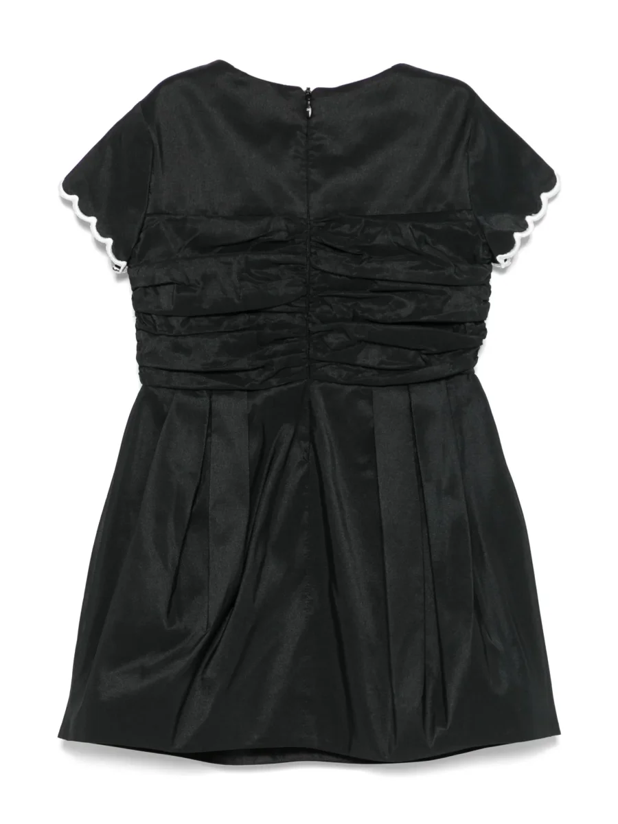 ABITO NERO CON DOPPIO FIOCCO AVORIO-NERO ELISABETTA FRANCHI - immagine 3