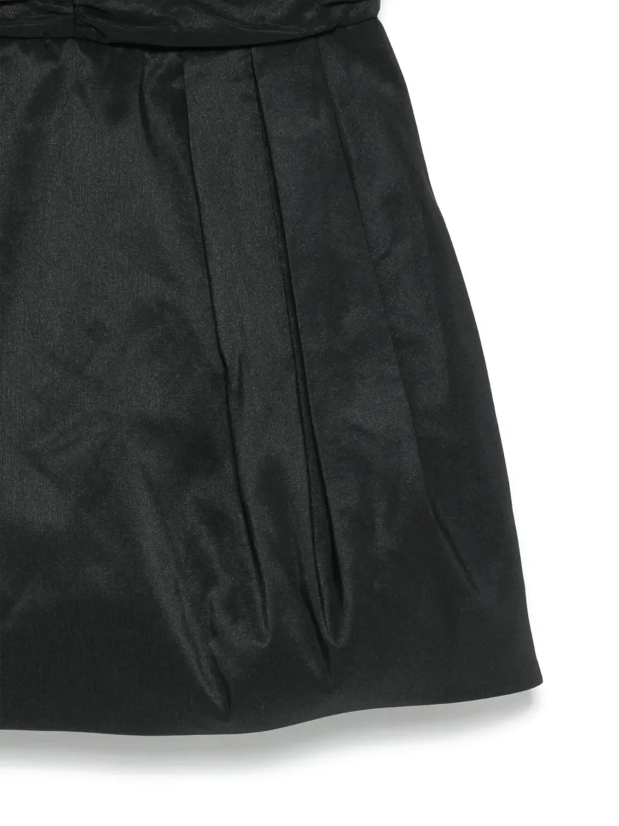 ABITO NERO CON DOPPIO FIOCCO AVORIO-NERO ELISABETTA FRANCHI - immagine 4