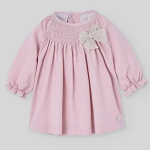 ABITO ROSA PALO CON FIOCCO BEIGE PAZ RODRIGUEZ