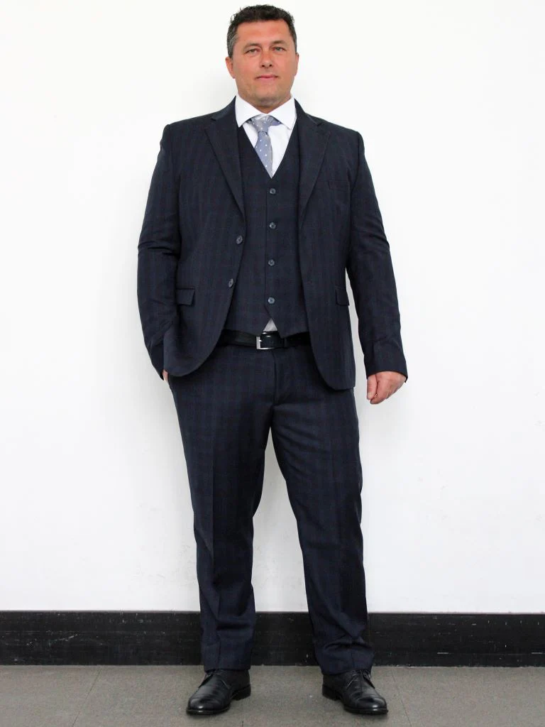 Abito 3 pezzi a quadri - immagine 2