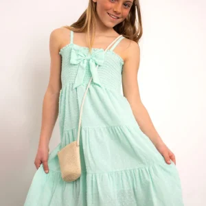 Abito in cotone con balze