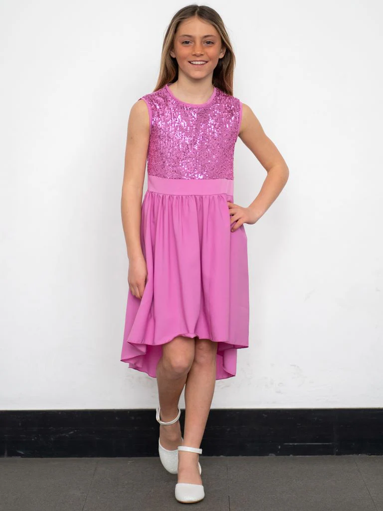 Abito con corpetto in paillettes - immagine 2