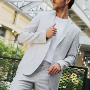 Completo 100% lino straight fit