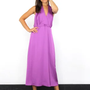 Vestito midi satinato