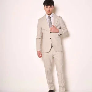 Abito uomo sabbia slim fit elegante