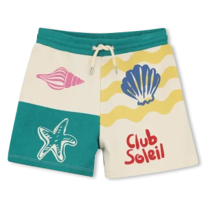 BERMUDA AVORIO CON SCRITTA IN ROSSO CLUB SOLEIL KIDS AROUND