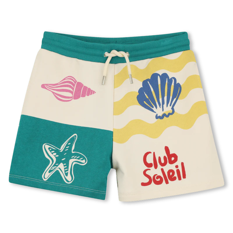 BERMUDA AVORIO CON SCRITTA IN ROSSO CLUB SOLEIL KIDS AROUND - immagine 2