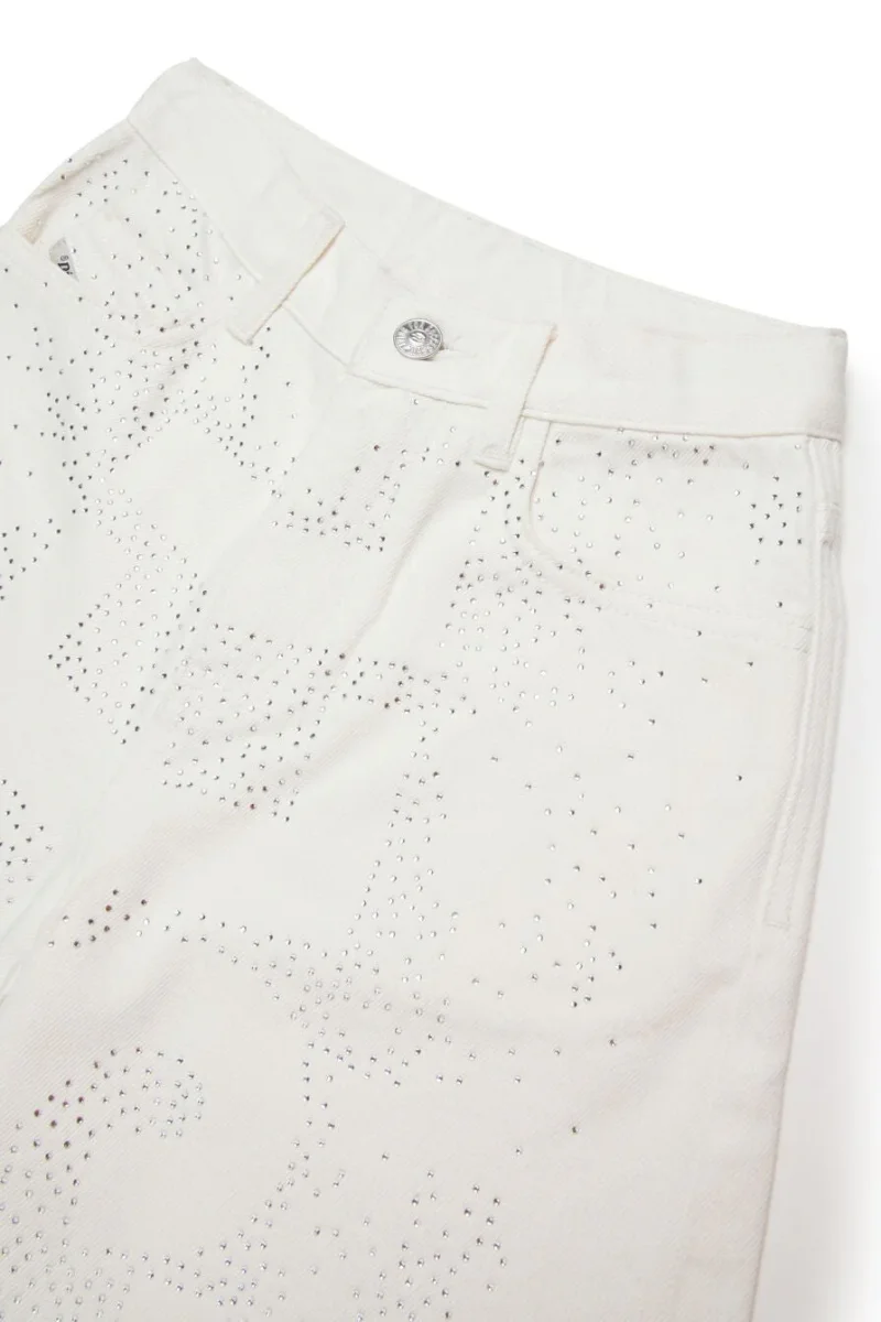 BERMUDA BIANCO CON STRASS DIESEL - immagine 2