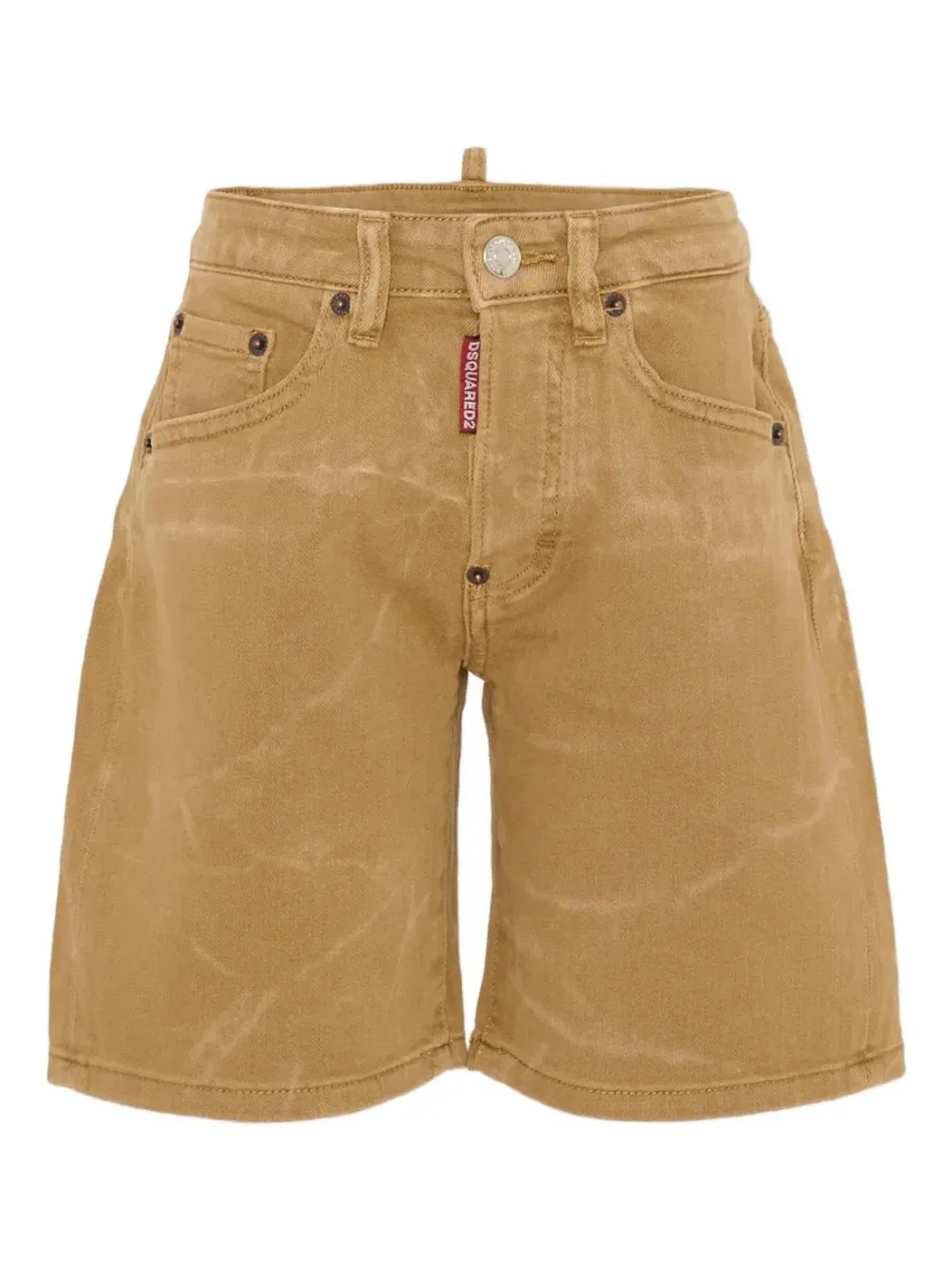 BERMUDA BISCOTTO CON LOGO SUL RETRO ROSSO DSQUARED2 - immagine 2