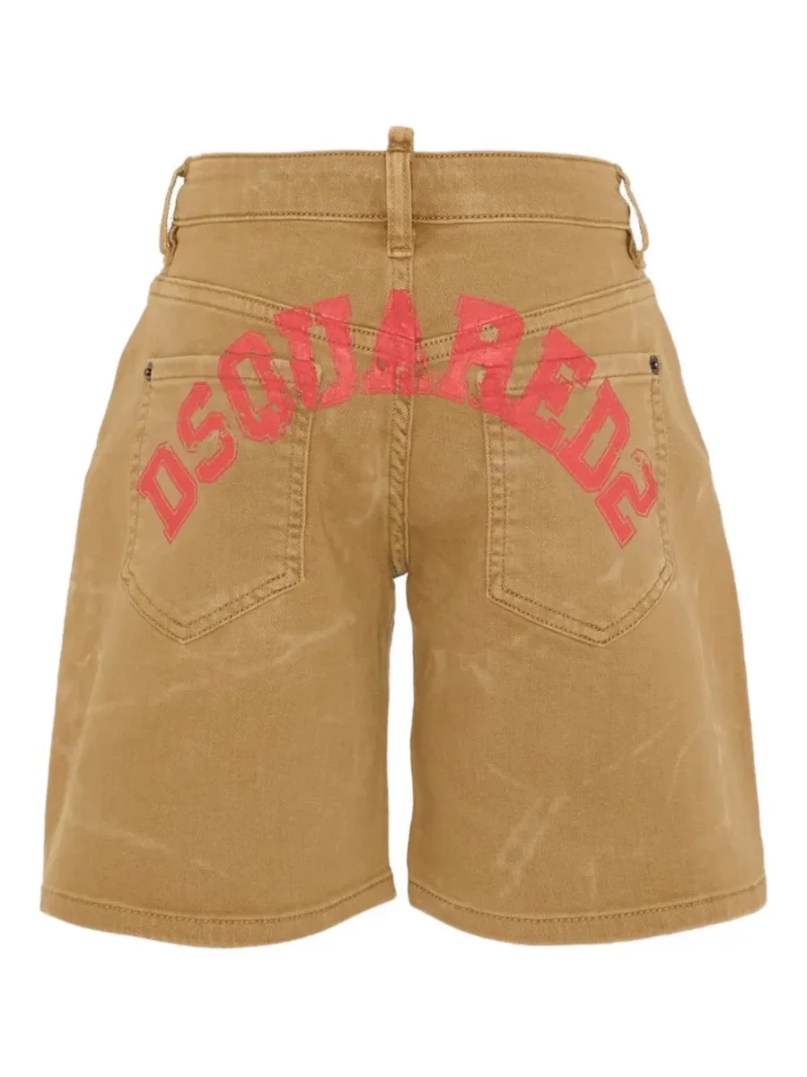 BERMUDA BISCOTTO CON LOGO SUL RETRO ROSSO DSQUARED2 - immagine 3