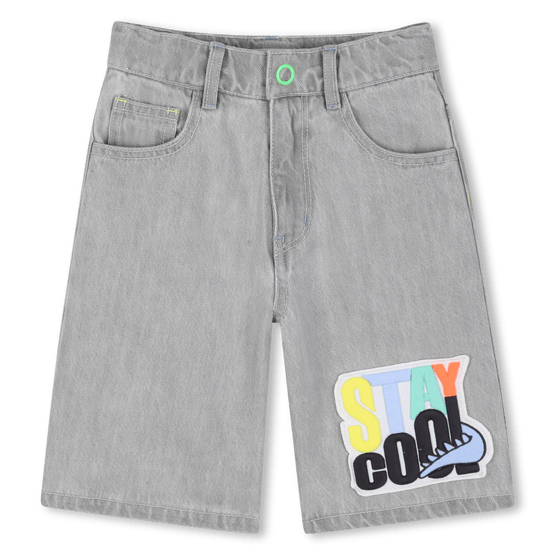 BERMUDA GRIGIO CON STAMPA BILLIEBLUSH