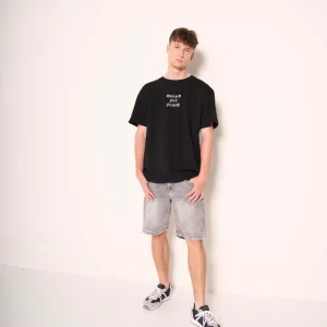 Pantaloncini in denim grigio