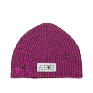 BERRETTO BICOLORE VIOLA/VERDE MAISON MARGIELA